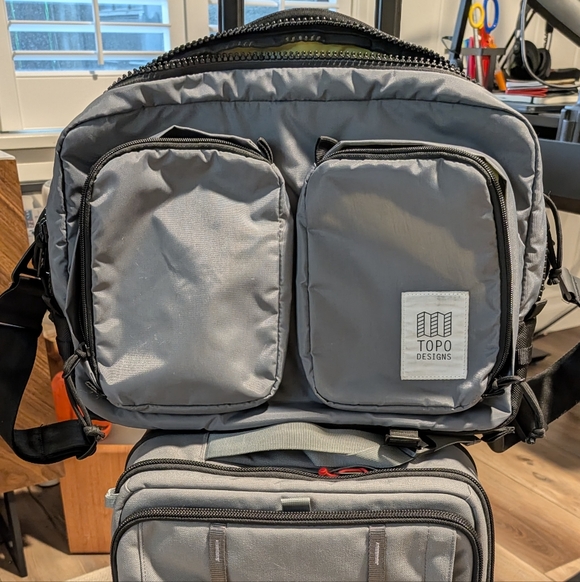 Topo Designs Global Traveler Duo - 40L Roller And Global Briefcase - Gray - Picture 1 of 7